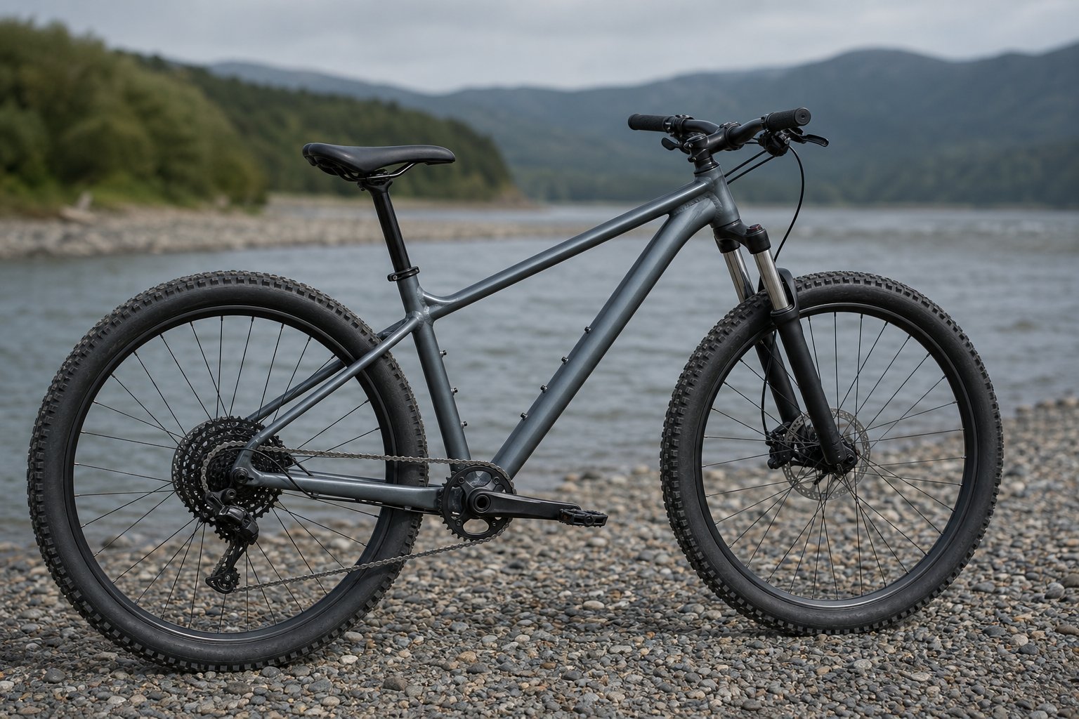 釣り用に選びやすい太いタイヤと前サスを備えたハードテイルMTB